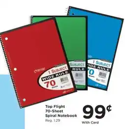 Kroger Top Flight 70-Sheet Spiral Notebook offer