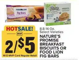 Food Lion Nature's Promise Breakfast Biscuits or Food Lion Fig Bars offer