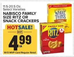 Food Lion Nabisco Family Size Ritz or Snack Crackers offer