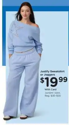 Kroger Justify Sweatshirt or Joggers offer