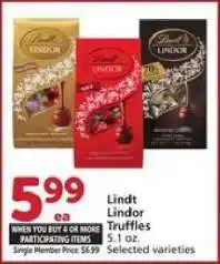 Albertsons Lindt Lindor Truffles offer