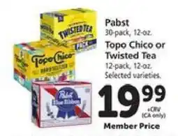 Safeway Pabst, Topo Chico or Twisted Tea offer