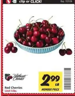 Safeway Red Cherries offer