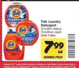 Safeway Tide Laundry Detergent offer