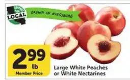 Albertsons Large White Peaches or White Nectarines offer