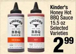 Super King Markets Kinder's Honey Hot BBQ Sauce offer