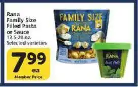 Albertsons Rana Family Size Filled Pasta or Sauce offer