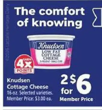 Safeway Knudsen Cottage Cheese offer