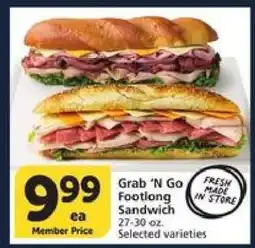 Albertsons Grab'N Go Footlong Sandwich offer
