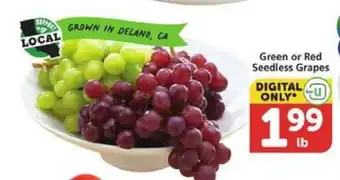 Albertsons Green or Red Seedless Grapes offer