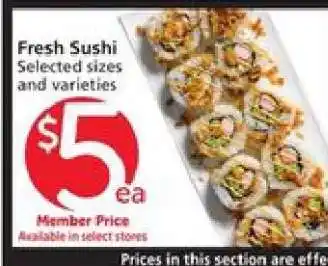 Albertsons Fresh Sushi offer