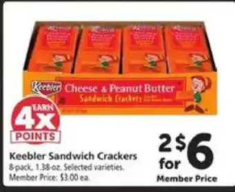 Safeway Keebler Sandwich Crackers offer