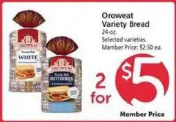 Safeway Oroweat Variety Bread offer