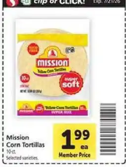 Safeway Mission Corn Tortillas offer