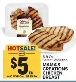 Food Lion MAMA'S CREATIONS CHICKEN BREAST offer