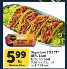 Albertsons Signature SELECT 85% Lean Ground Beef offer