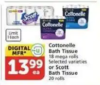 Albertsons Cottonelle Bath Tissue or Scott Bath Tissue offer