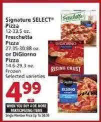 Albertsons Signature SELECT, Freschetta, or DiGiorno Pizza offer