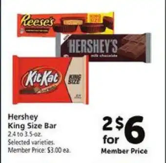Safeway Hershey King Size Bar offer