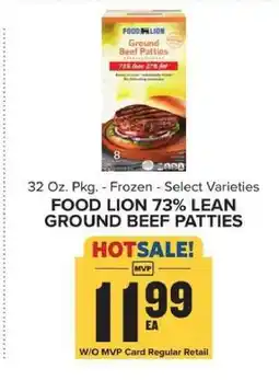 Food Lion FOOD LION 73% LEAN GROUND BEEF PATTIES offer