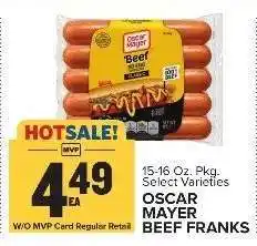Food Lion Oscar Mayer Beef Franks offer