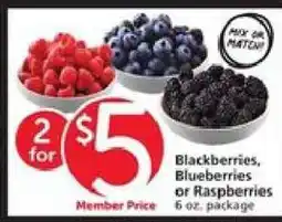 Albertsons Blackberries, Blueberries or Raspberries offer