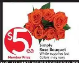 Albertsons Simply Rose Bouquet offer