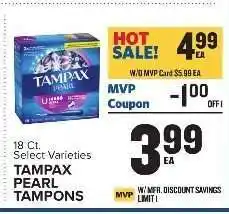 Food Lion Tampax Pearl Tampons offer