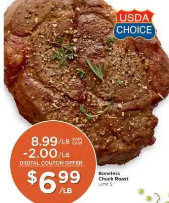 Kroger Boneless Chuck Roast offer