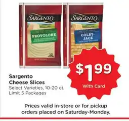 Kroger Sargento Cheese Slices offer
