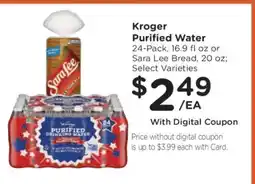 Kroger Kroger Purified Water offer