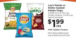 Kroger Lay's Potato or Kettle Cooked Potato Chips offer