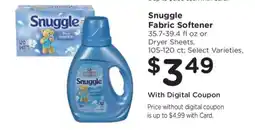 Kroger Snuggle Fabric Softener offer