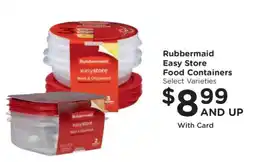 Kroger Rubbermaid Easy Store Food Containers offer
