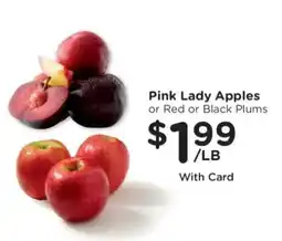 Kroger Pink Lady Apples or Red or Black Plums offer