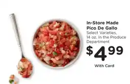 Kroger In-Store Made Pico de Gallo offer