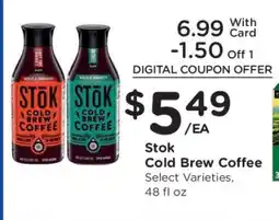 Kroger Stōk Cold Brew Coffee offer