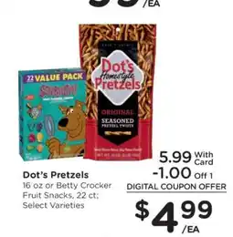 Kroger DOT'S PRETZELS offer