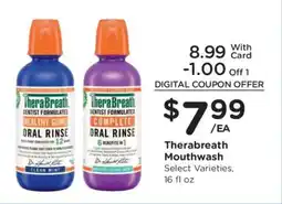 Kroger TheraBreath Mouthwash offer