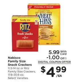 Kroger Nabisco Family Size Snack Crackers offer