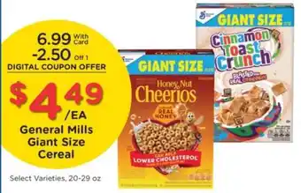 Pick'n Save General Mills Giant Size Cereal offer