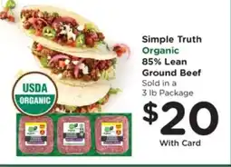 Pick'n Save Simple Truth Organic 85% Lean Ground Beef offer