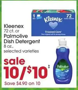 Giant Eagle Kleenex 72 ct. or Palmolive Dish Detergent 8 oz offer