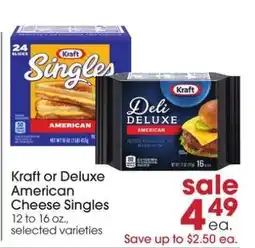Giant Eagle Kraft or Deluxe American Cheese Singles offer