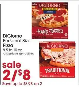 Giant Eagle DiGiorno Personal Size Pizza offer