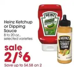 Giant Eagle Heinz Ketchup or Dipping Sauce offer
