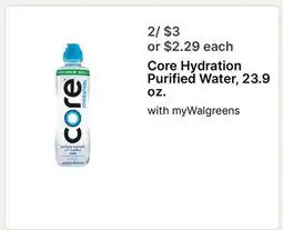 Walgreens Core Hydration Purified Water offer