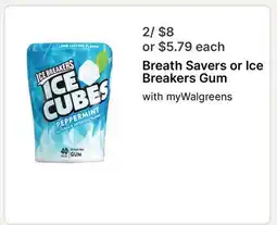 Walgreens Breathe Savers or Ice Breakers Gum offer