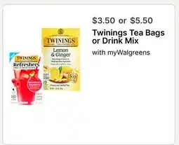 Walgreens Twinings Tea Bags or Drink Mix offer