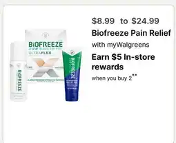 Walgreens Biofreeze Pain Relief offer
